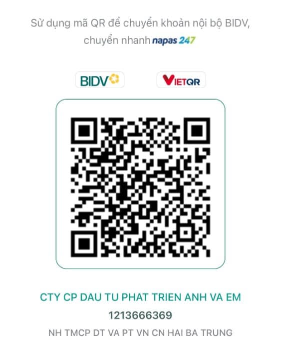 QR code chuyển khoản BIDV 1213666369