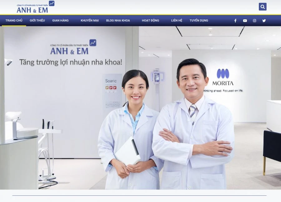 website nha khoa, Công ty Anh &amp; Em | J. Morita Việt Nam
