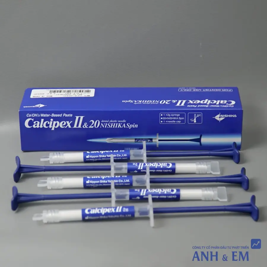Calcipex II: canxi hydroxit trộn sẵn gốc nước – giải pháp kiểm soát hiệu quả tiết dịch dai dẳng. 