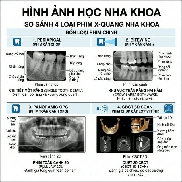 Phim X-quang nha khoa: phân loại, cách đọc và chọn máy phù hợp