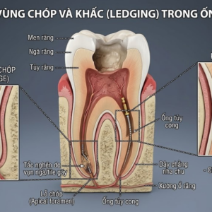 Kiểm soát Tắc nghẽn vùng chóp và Khấc (Ledging) trong Sửa soạn Ống tủy cong